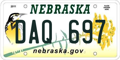 NE license plate DAQ697