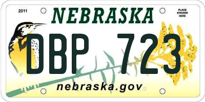NE license plate DBP723