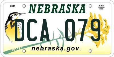 NE license plate DCA079