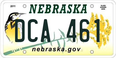 NE license plate DCA461