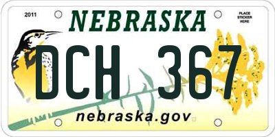 NE license plate DCH367