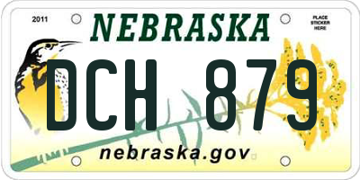 NE license plate DCH879