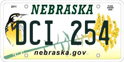 NE license plate DCI254