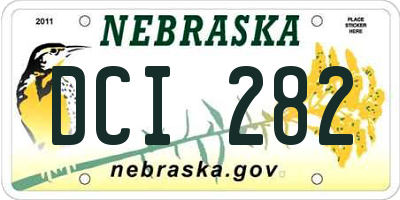 NE license plate DCI282