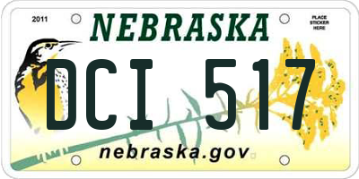 NE license plate DCI517