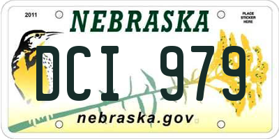 NE license plate DCI979