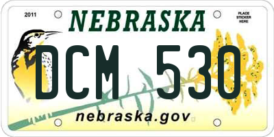 NE license plate DCM530