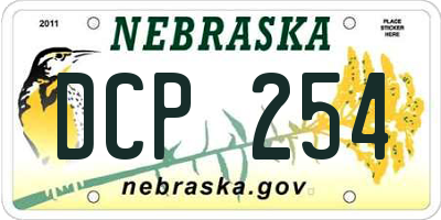 NE license plate DCP254