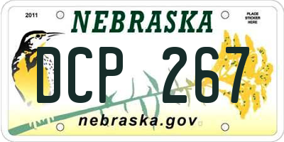 NE license plate DCP267