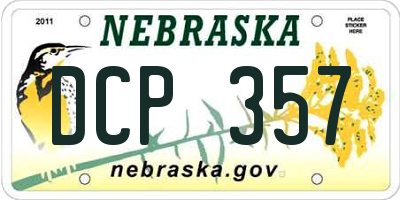 NE license plate DCP357