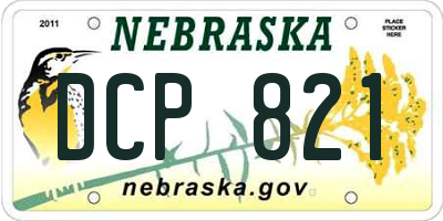 NE license plate DCP821
