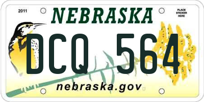 NE license plate DCQ564