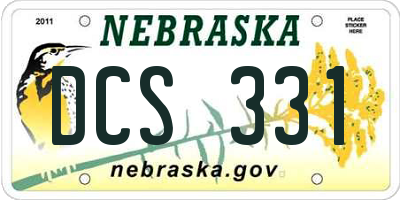 NE license plate DCS331