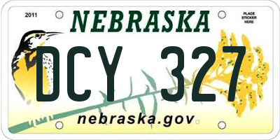 NE license plate DCY327