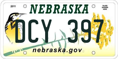 NE license plate DCY397