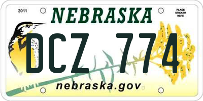 NE license plate DCZ774