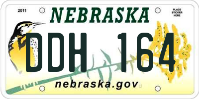 NE license plate DDH164