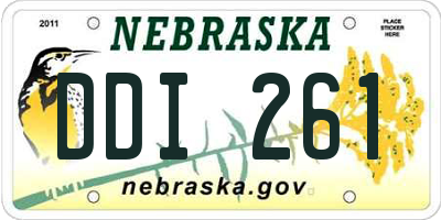 NE license plate DDI261
