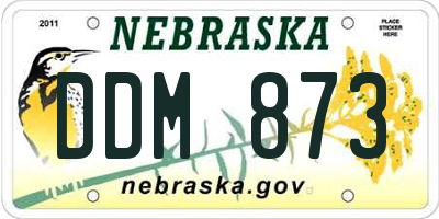 NE license plate DDM873