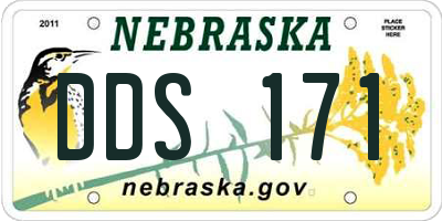 NE license plate DDS171