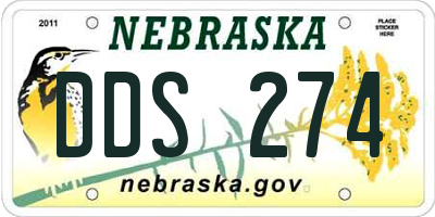 NE license plate DDS274