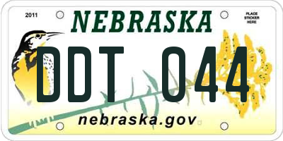 NE license plate DDT044