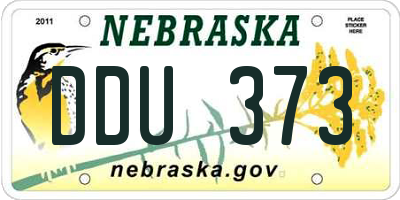 NE license plate DDU373