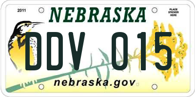 NE license plate DDV015