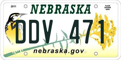 NE license plate DDV471