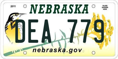 NE license plate DEA779