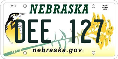 NE license plate DEE127