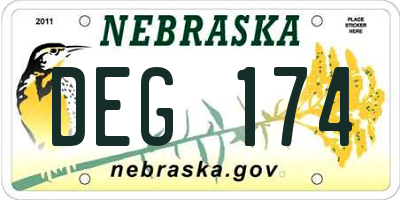 NE license plate DEG174