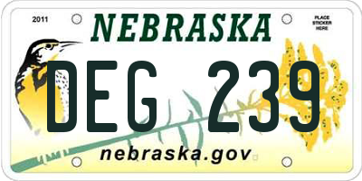 NE license plate DEG239
