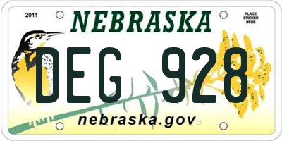 NE license plate DEG928
