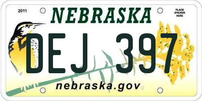 NE license plate DEJ397