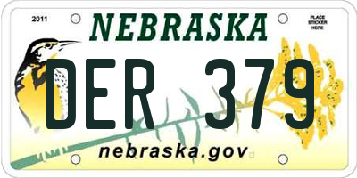 NE license plate DER379
