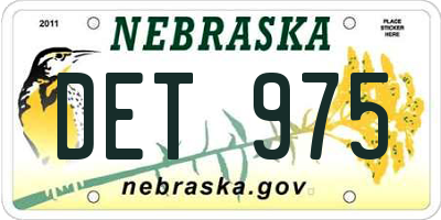 NE license plate DET975