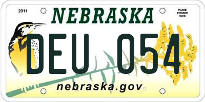 NE license plate DEU054