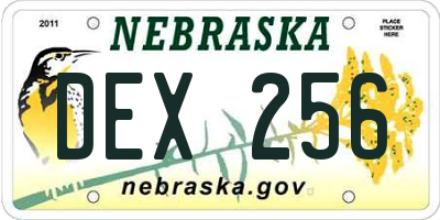 NE license plate DEX256