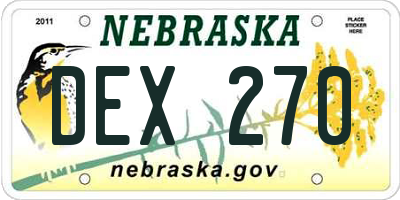 NE license plate DEX270