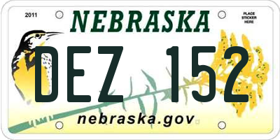 NE license plate DEZ152