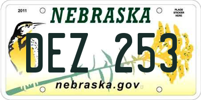 NE license plate DEZ253