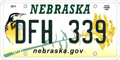 NE license plate DFH339