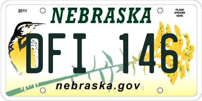 NE license plate DFI146