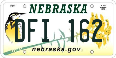 NE license plate DFI162