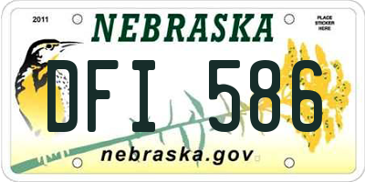 NE license plate DFI586