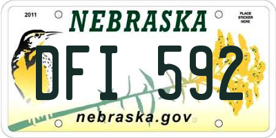 NE license plate DFI592
