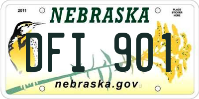 NE license plate DFI901