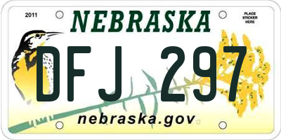 NE license plate DFJ297