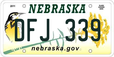 NE license plate DFJ339